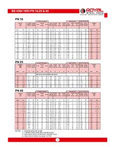 BS 4504 1993 PN 16,25 & 40