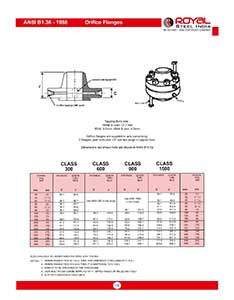 ANSI Orifice Flanges