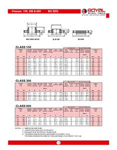 Classes 150, 300 & 600 BS 3293